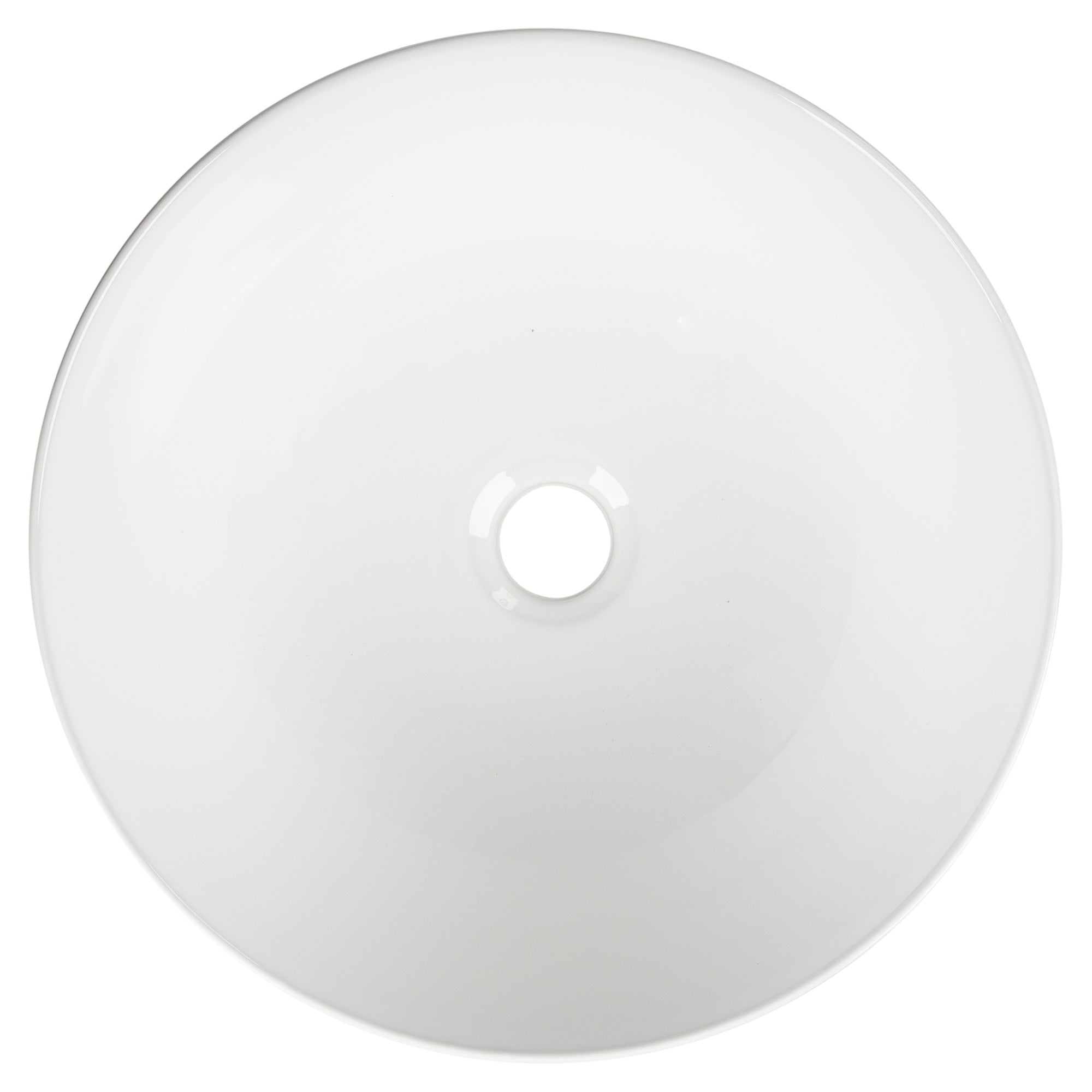 Minimal 36cm Ceramic Round Counter Top Basin, Gloss White