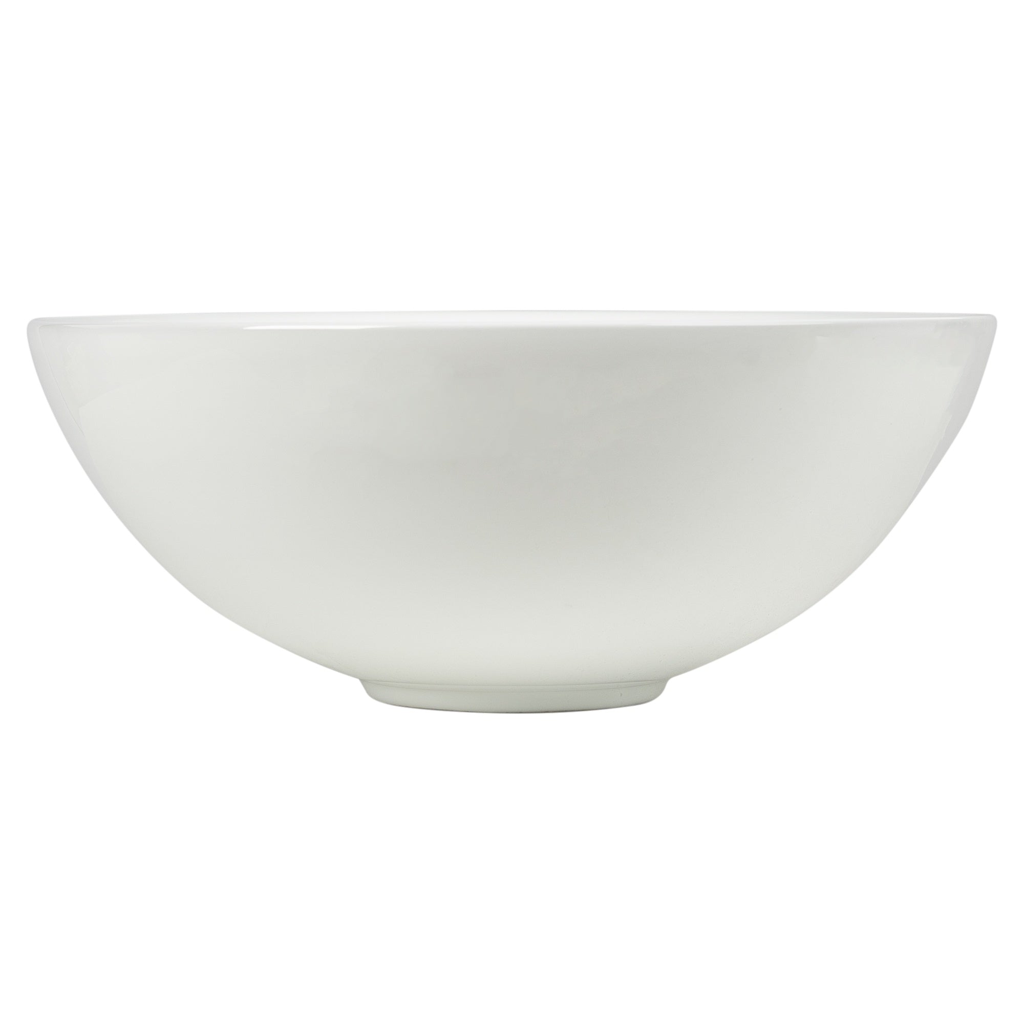 Minimal 36cm Ceramic Round Counter Top Basin, Gloss White