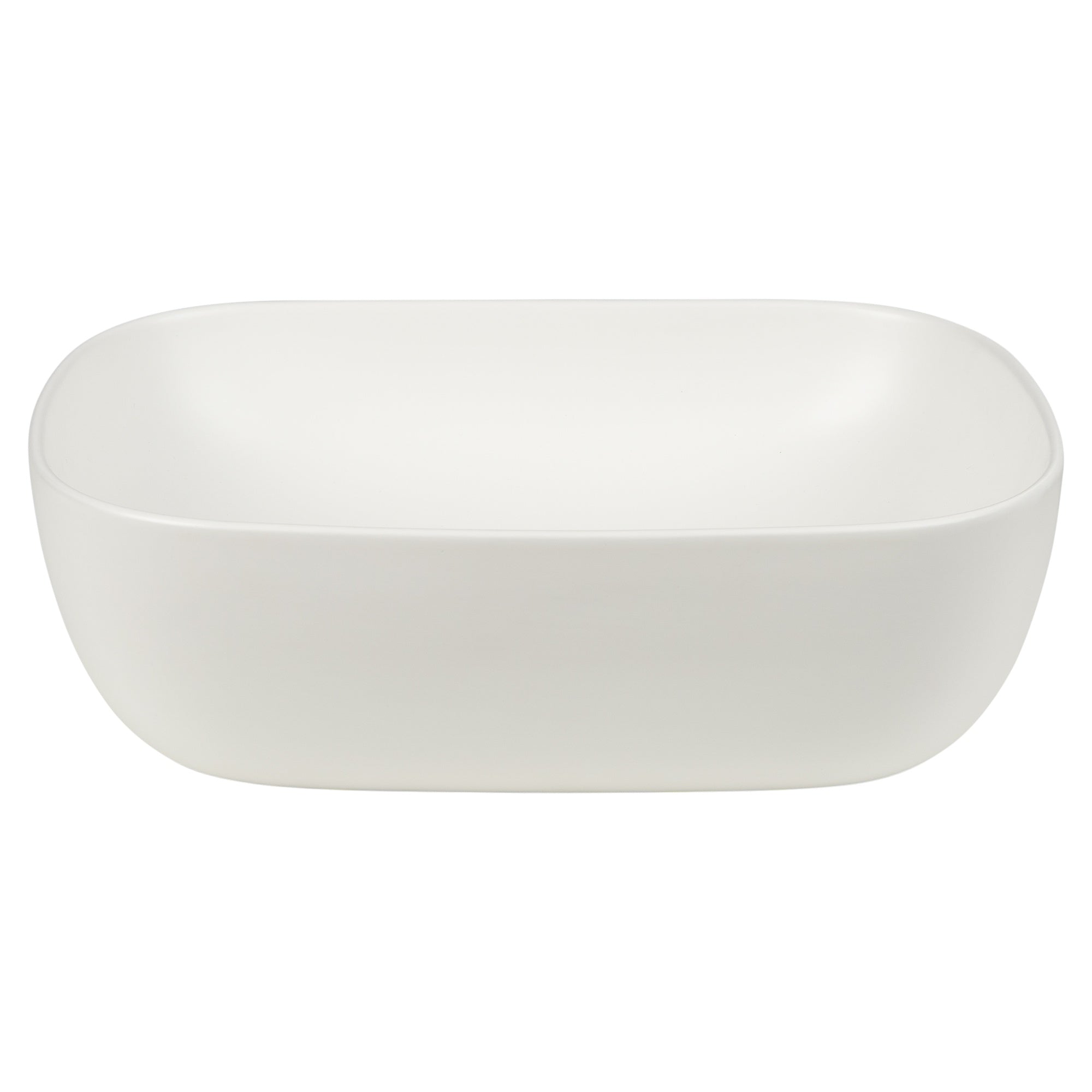 Minimal 36cm Ceramic Round Counter Top Basin, Matte White