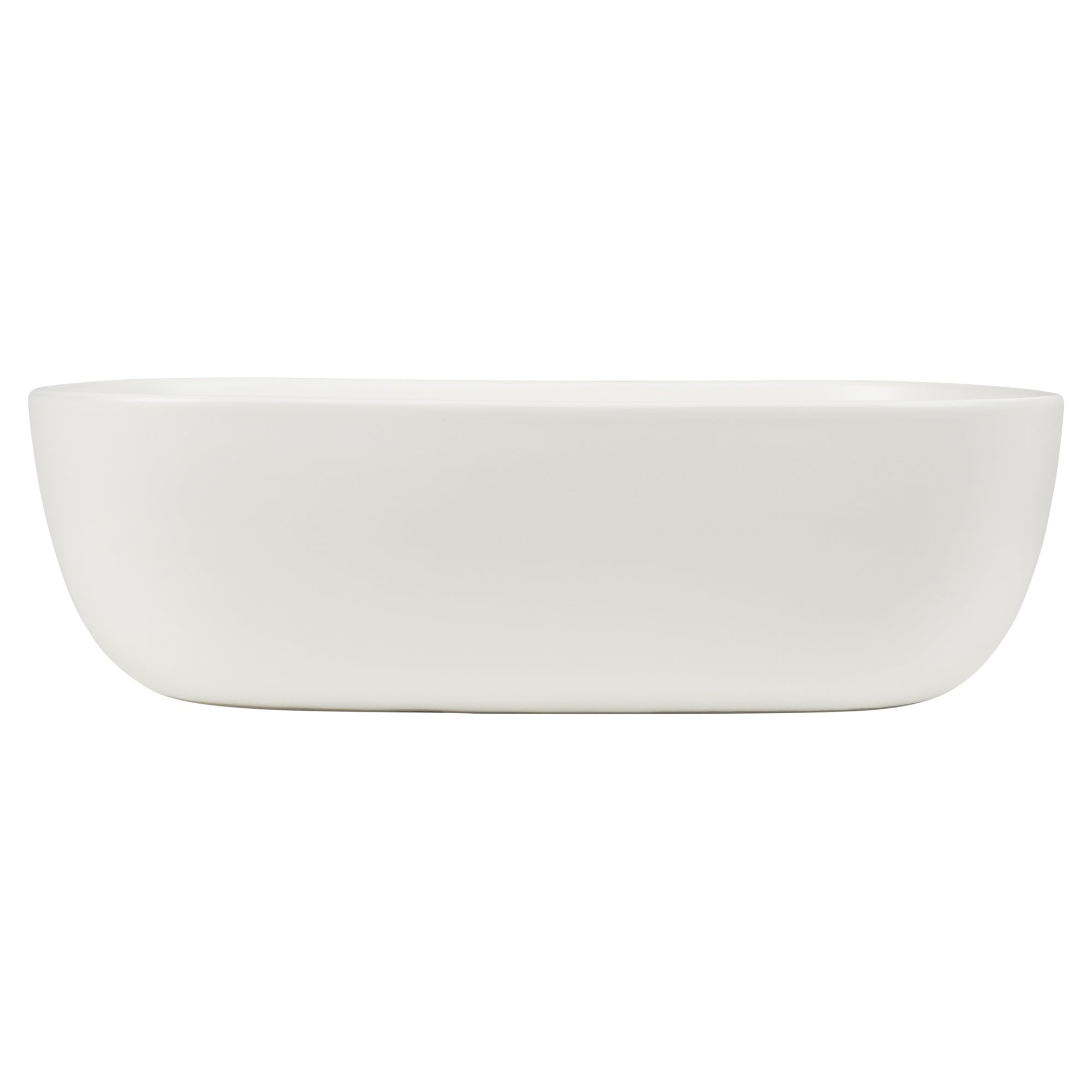 Minimal 36cm Ceramic Round Counter Top Basin, Matte White