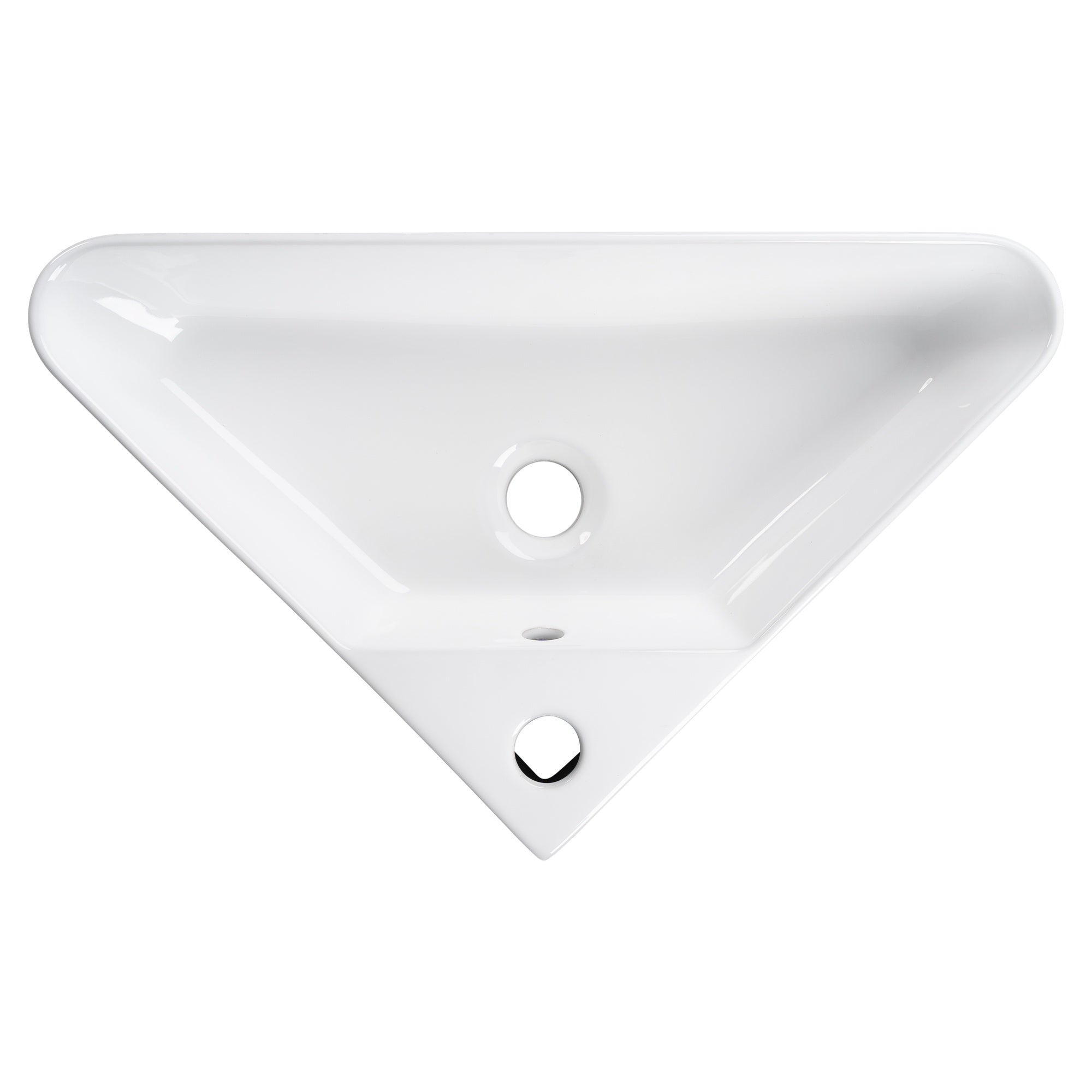 Ceramic Corner Wall Hung Basin, Gloss White