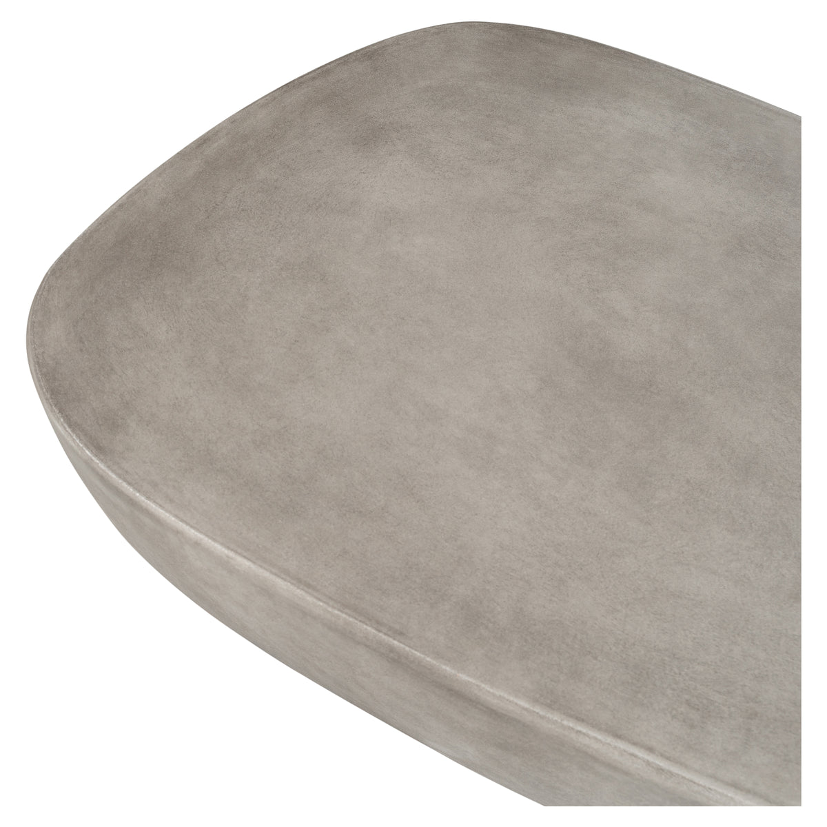 Flat Pebble 120x70cm Concrete Coffee Table, Weathered Cement