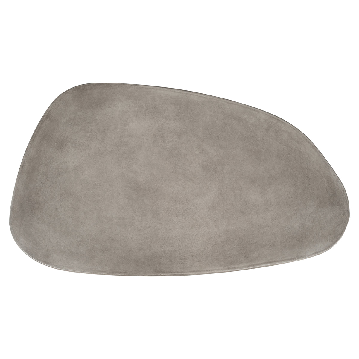 Flat Pebble 120x70cm Concrete Coffee Table, Weathered Cement