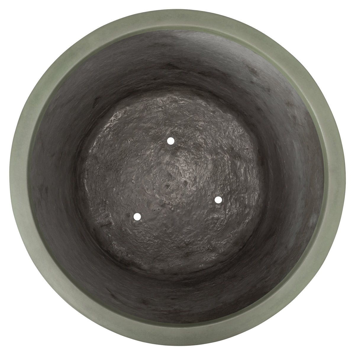 Olea 80cm Concrete Fluted Planter Set, Olive Green