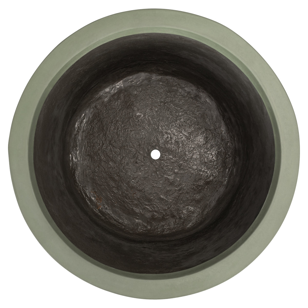 Olea 80cm Concrete Fluted Planter Set, Olive Green