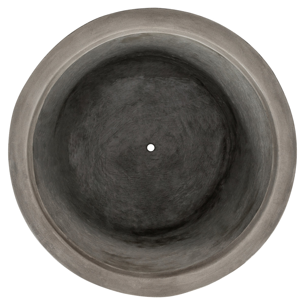 Olea 80cm Concrete Fluted Planter Set, Weathered Cement