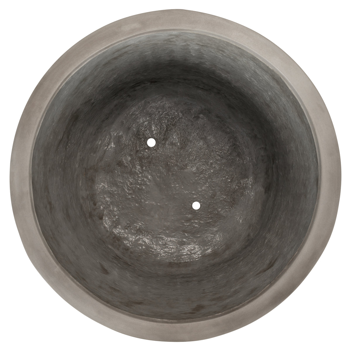 Olea 80cm Concrete Fluted Planter Set, Weathered Cement