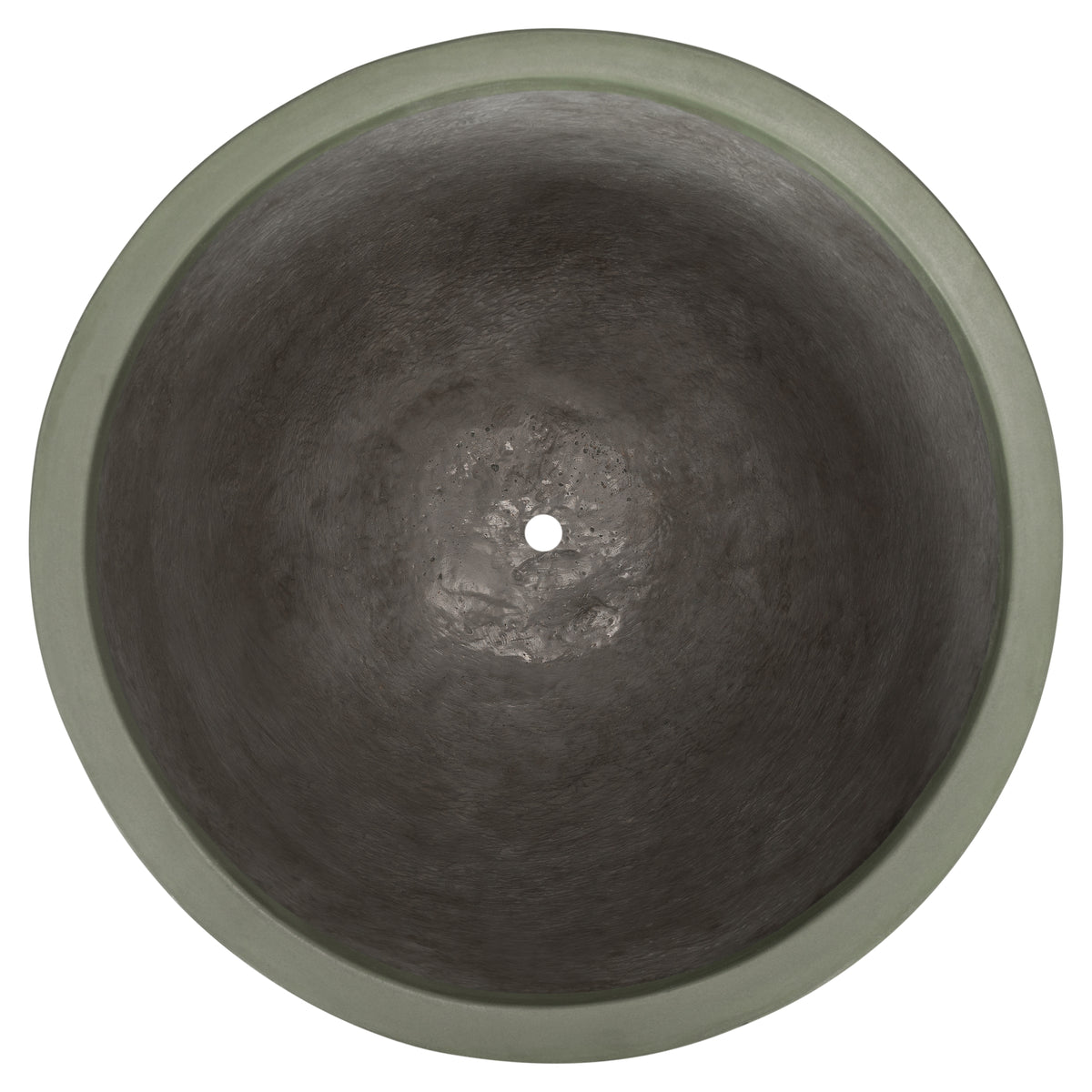 Velia 67cm Concrete Round Planter Set, Olive Green