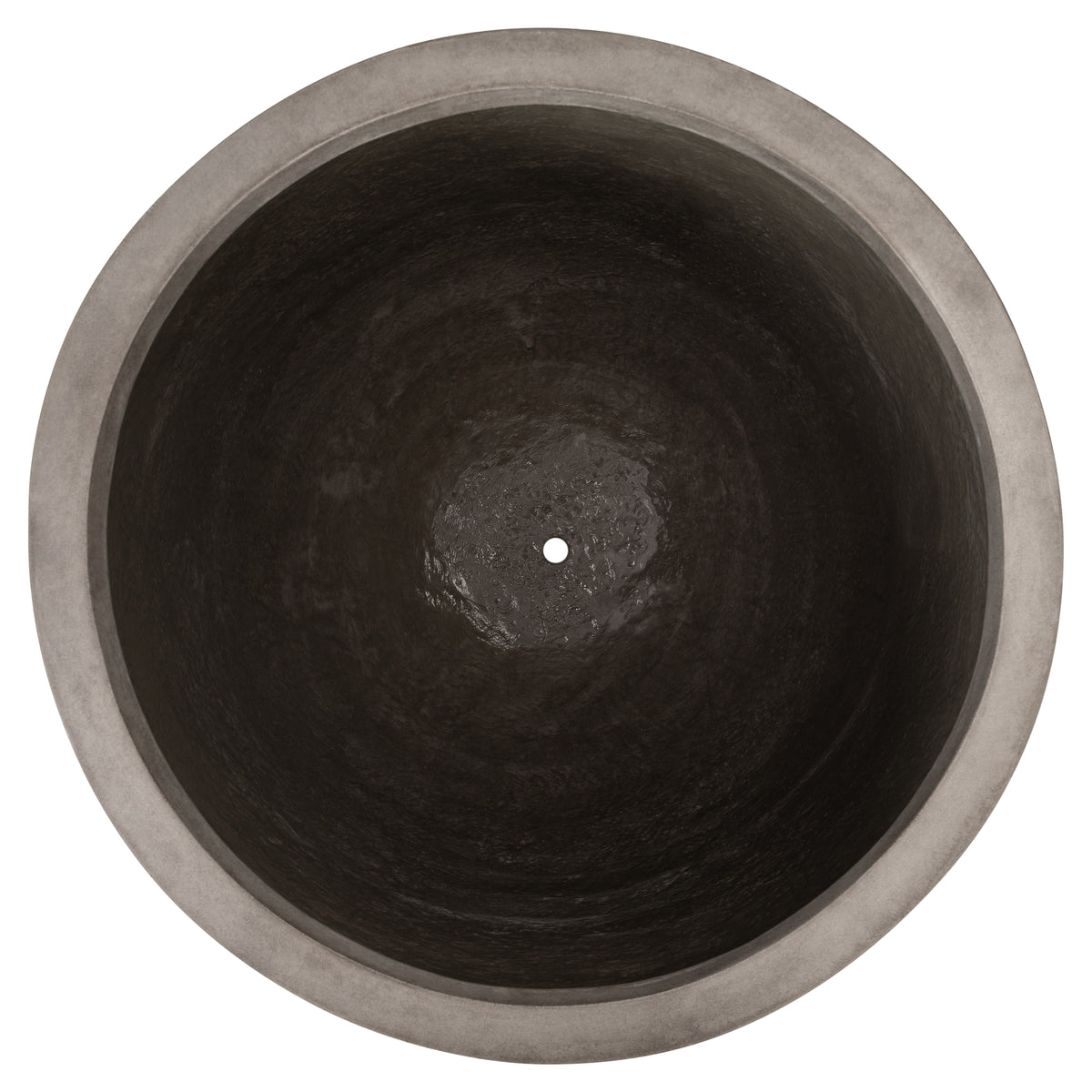 Velia 67cm Concrete Round Planter Set, Weathered Cement