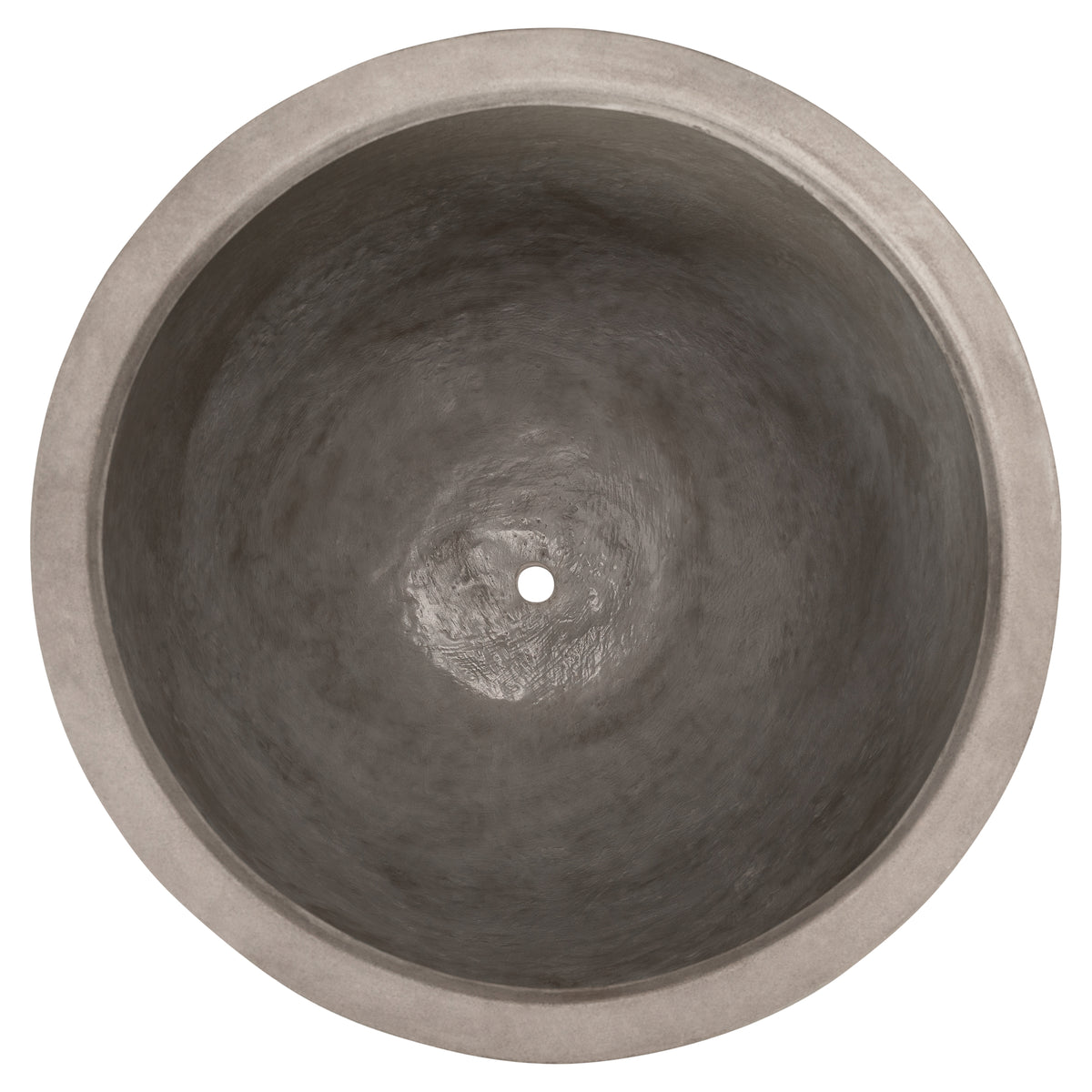 Velia 67cm Concrete Round Planter Set, Weathered Cement