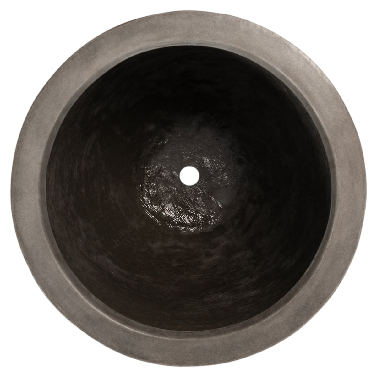 Velia 67cm Concrete Round Planter Set, Weathered Cement