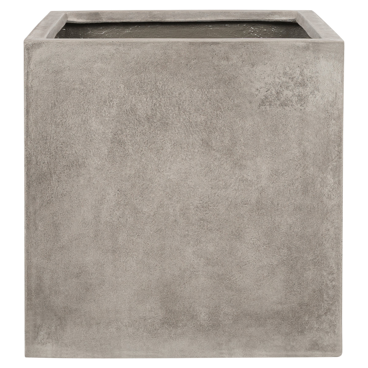 Vela 60cm Concrete Square Planter Set, Weathered Cement