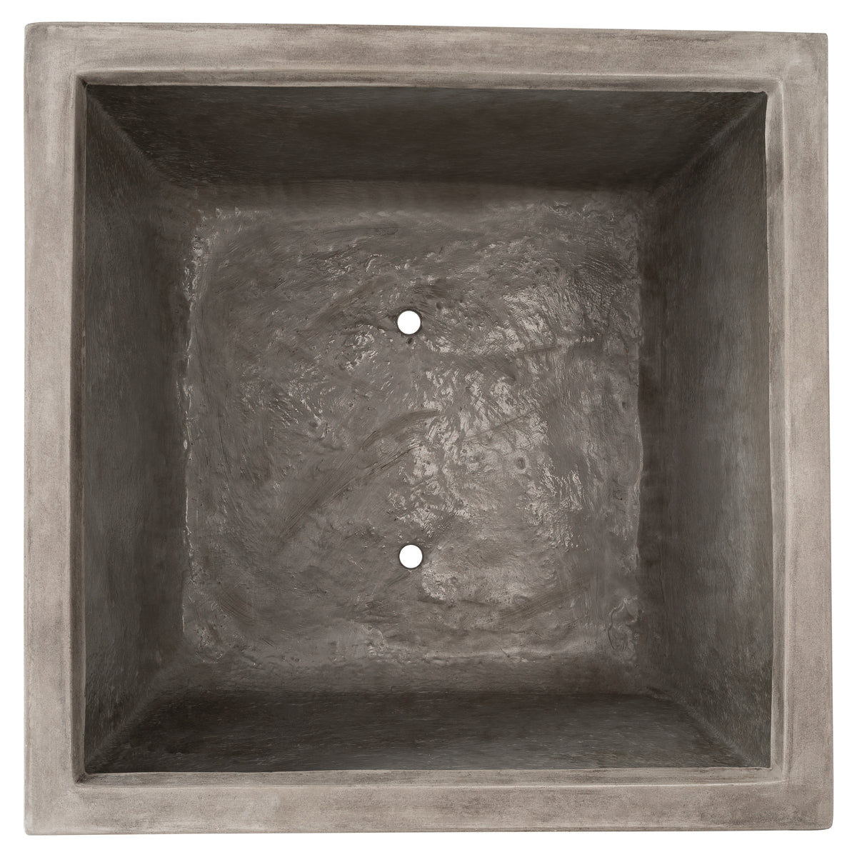 Vela 60cm Concrete Square Planter Set, Weathered Cement