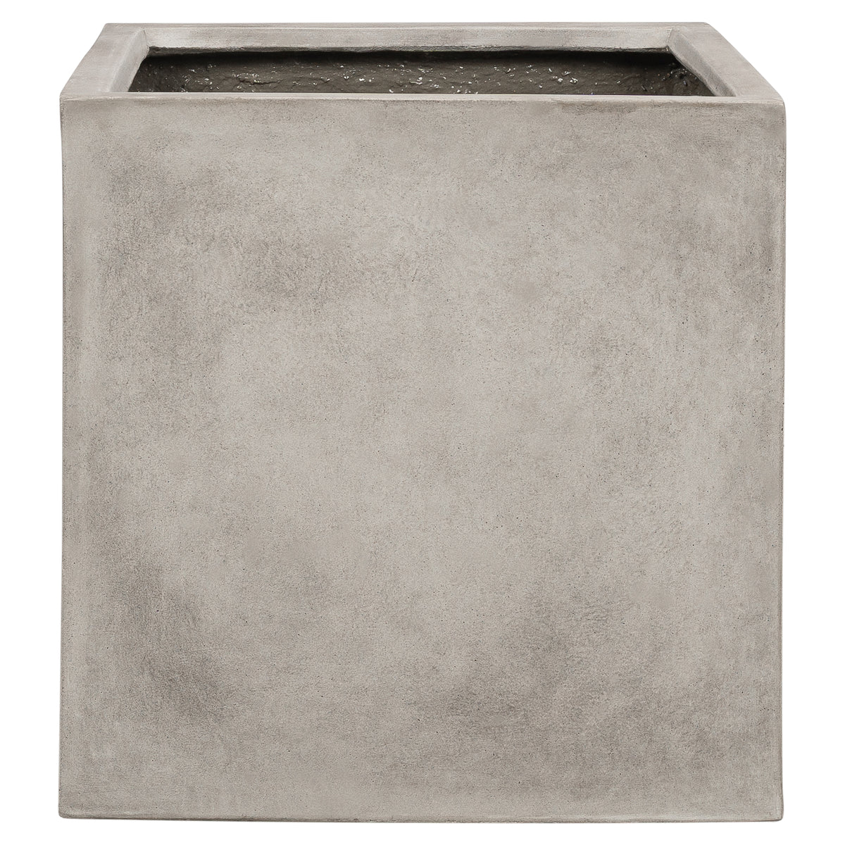 Vela 60cm Concrete Square Planter Set, Weathered Cement