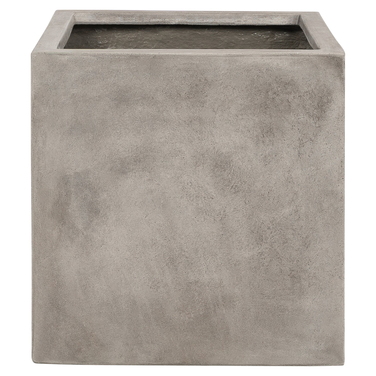 Vela 60cm Concrete Square Planter Set, Weathered Cement