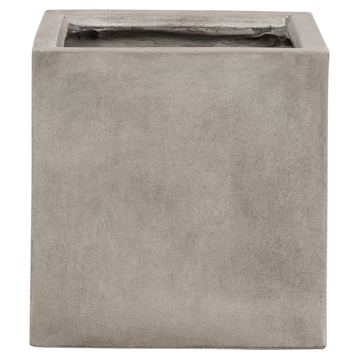 Vela 60cm Concrete Square Planter Set, Weathered Cement