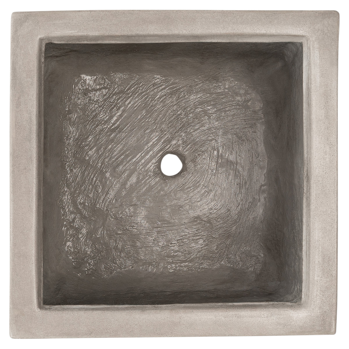 Vela 60cm Concrete Square Planter Set, Weathered Cement