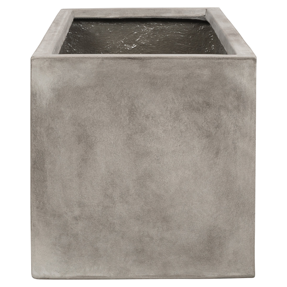 Caldera 100cm Concrete Trough Planter Set, Weathered Cement