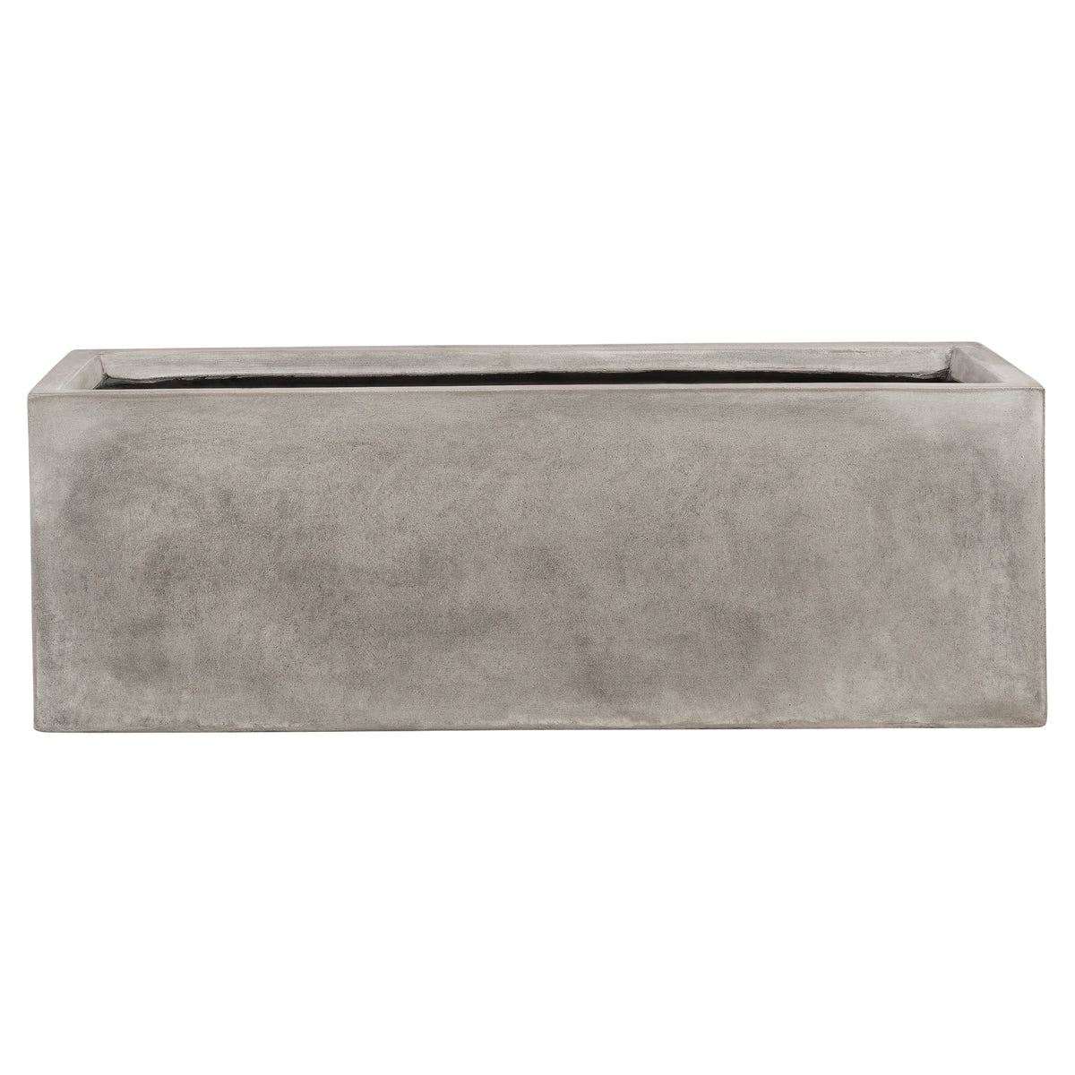 Caldera 100cm Concrete Trough Planter Set, Weathered Cement