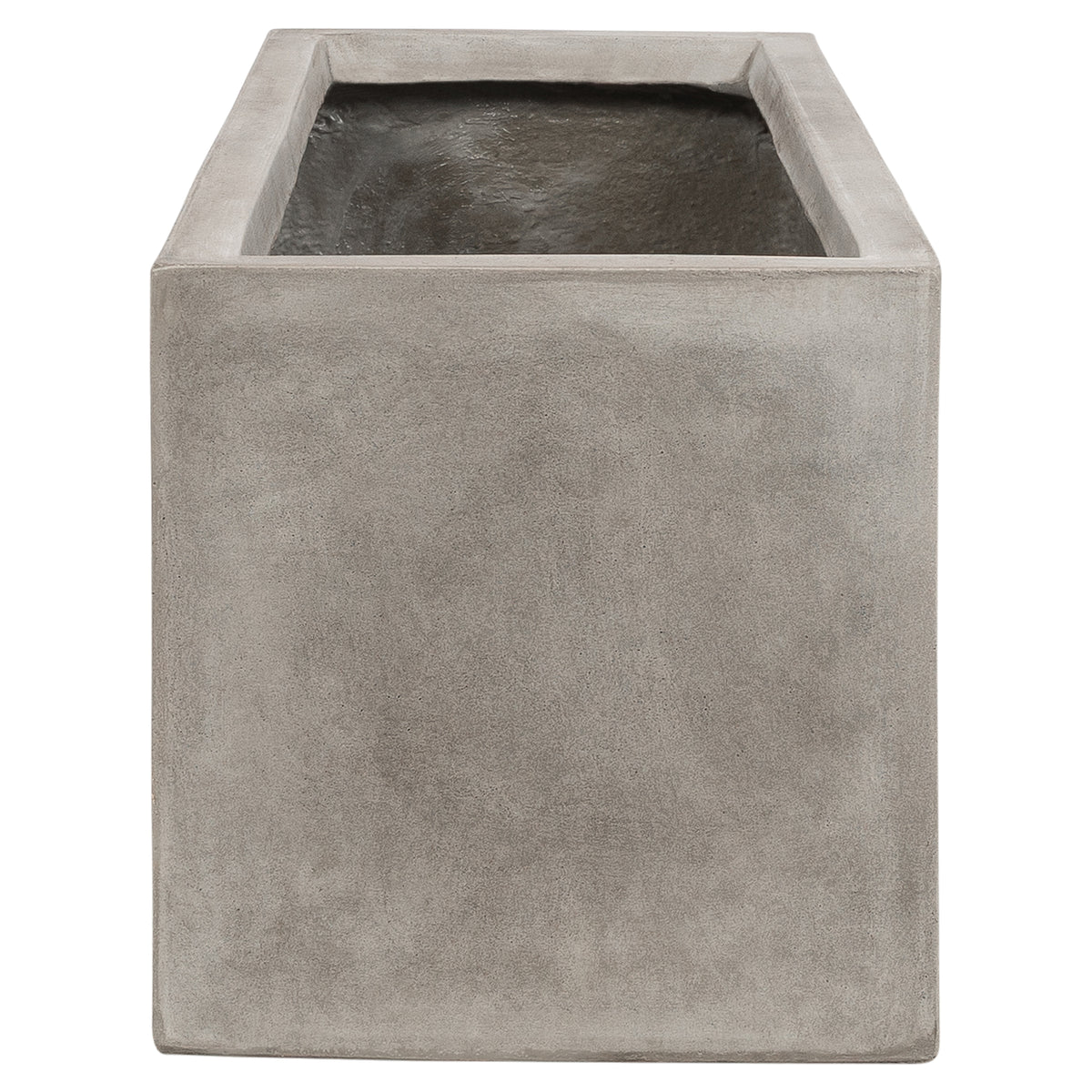 Caldera 100cm Concrete Trough Planter Set, Weathered Cement