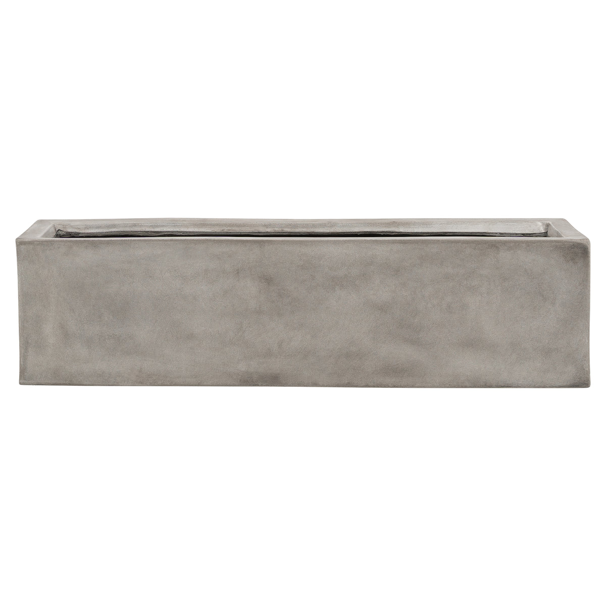 Caldera 100cm Concrete Trough Planter Set, Weathered Cement