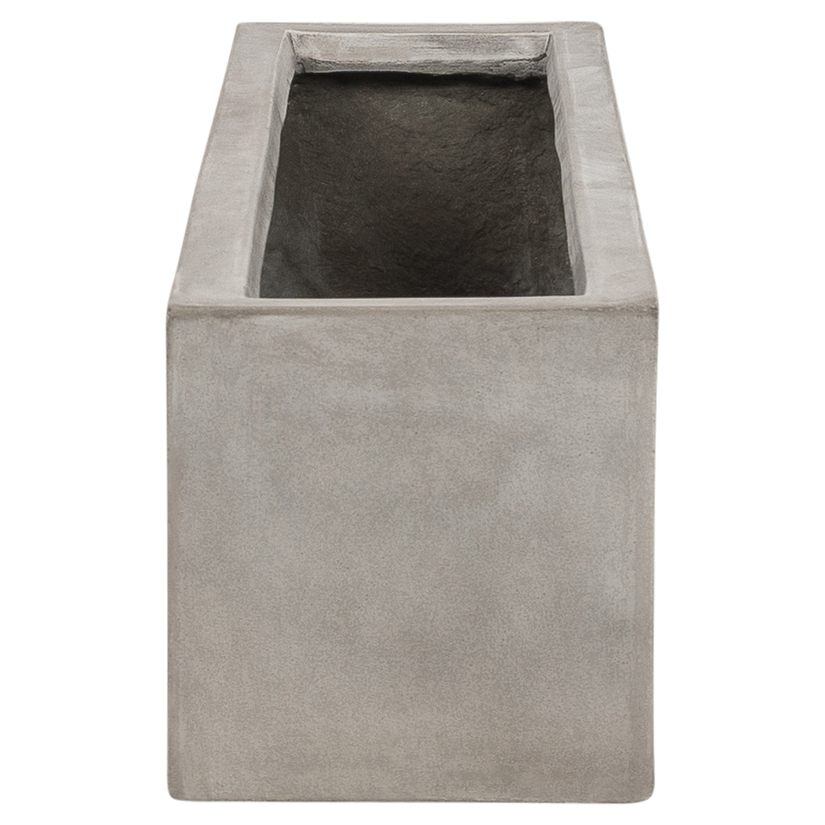 Caldera 100cm Concrete Trough Planter Set, Weathered Cement