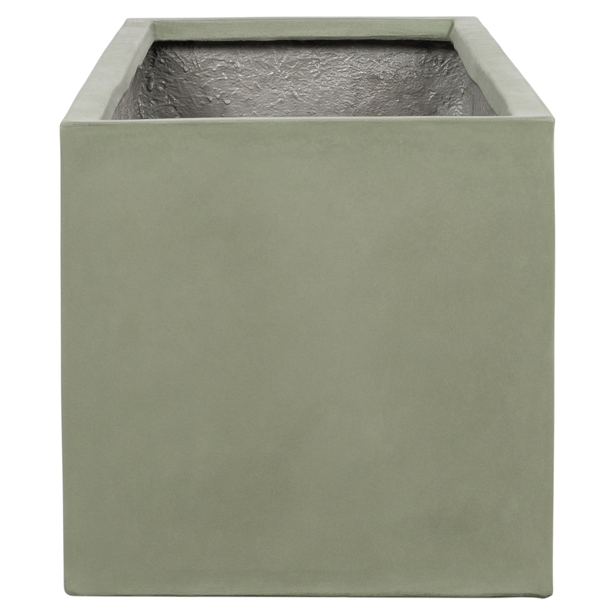 Caldera 100cm Concrete Trough Planter Set, Olive Green