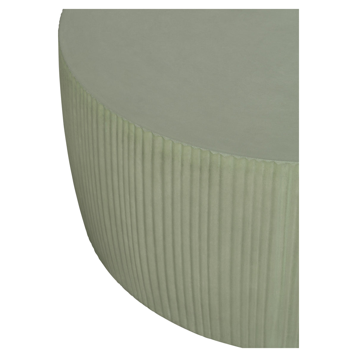 Olea 90cm Concrete Drum Coffee Table, Olive Green