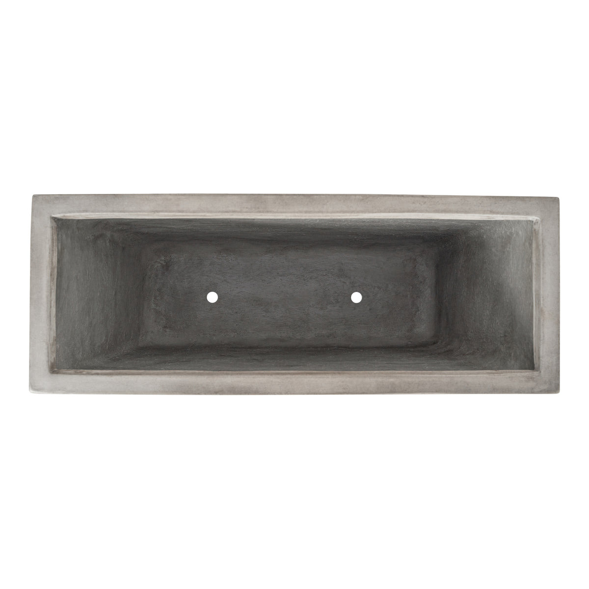 Caldera 80x30x70cm Concrete Trough Planter, Weathered Cement