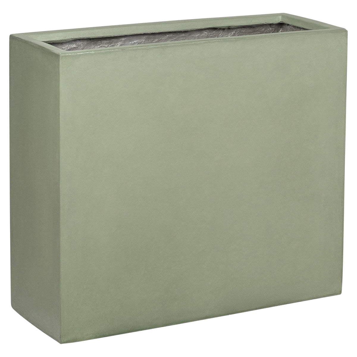 Caldera 80x30x70cm Concrete Trough Planter, Olive Green
