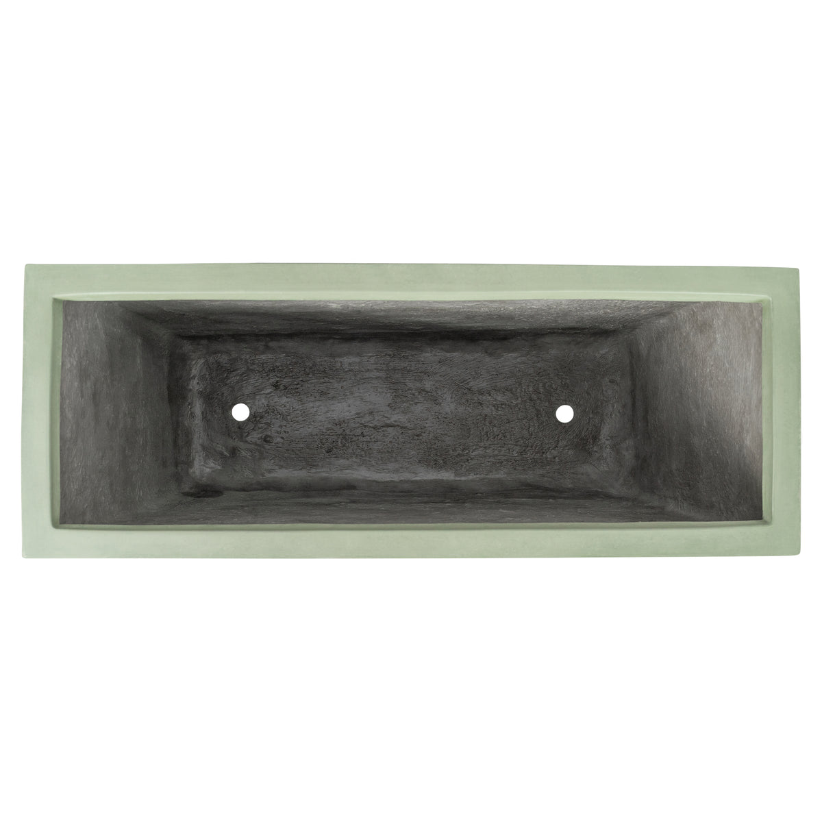 Caldera 80x30x70cm Concrete Trough Planter, Olive Green