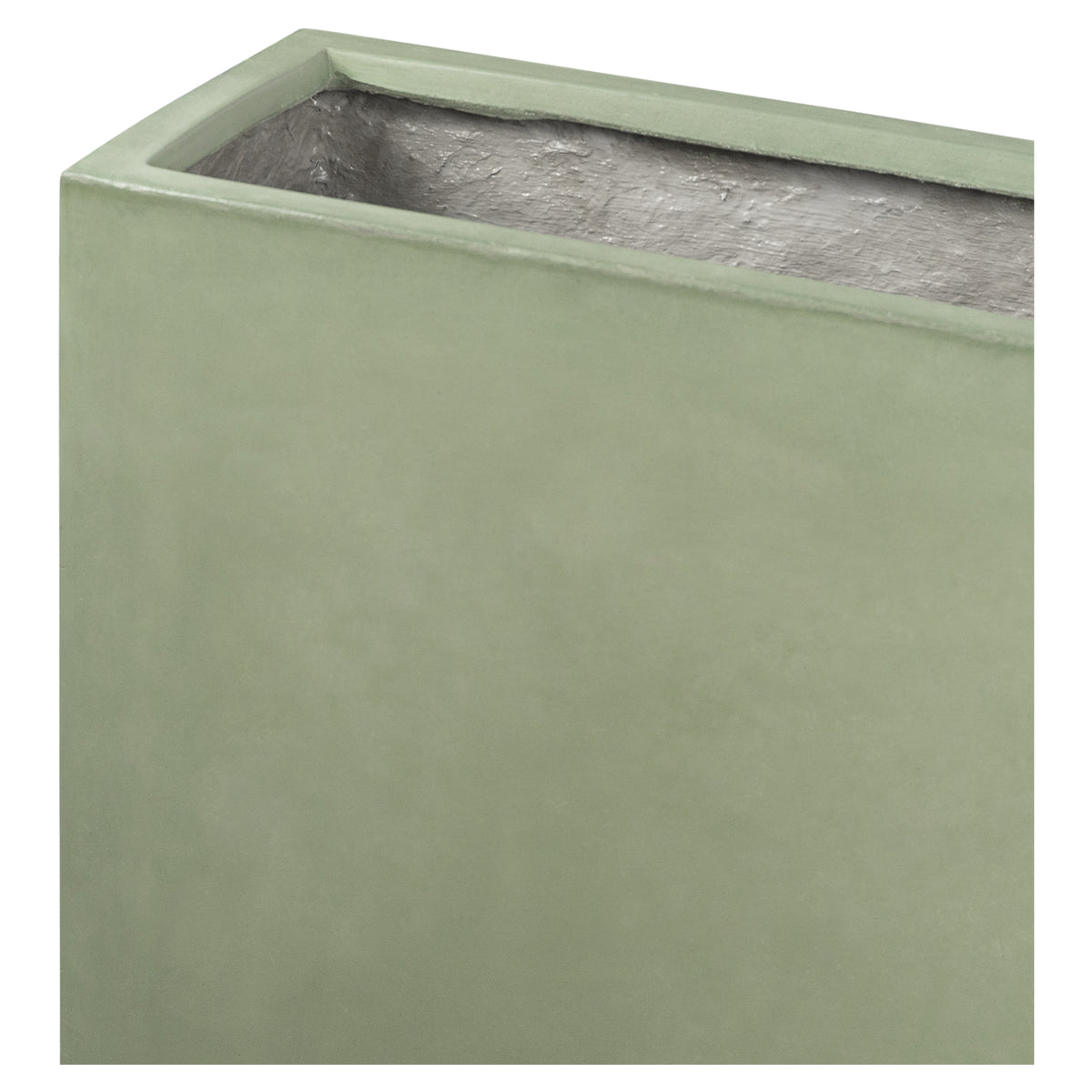 Caldera 80x30x70cm Concrete Trough Planter, Olive Green