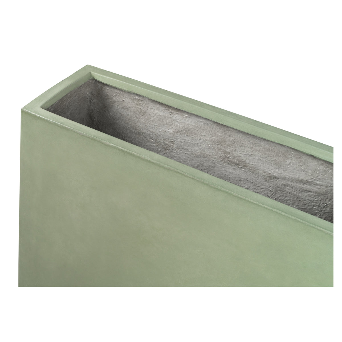 Caldera 80x30x70cm Concrete Trough Planter, Olive Green