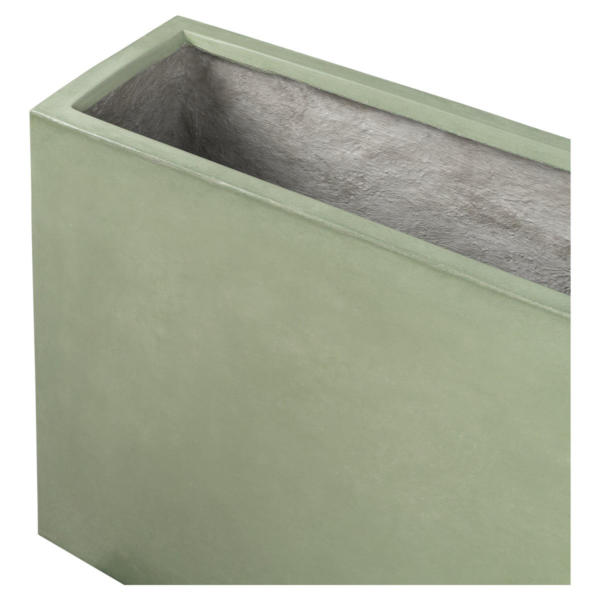 Caldera 80x30x70cm Concrete Trough Planter, Olive Green