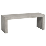 Abbas 120cm Concrete Bench, Weathered Cement