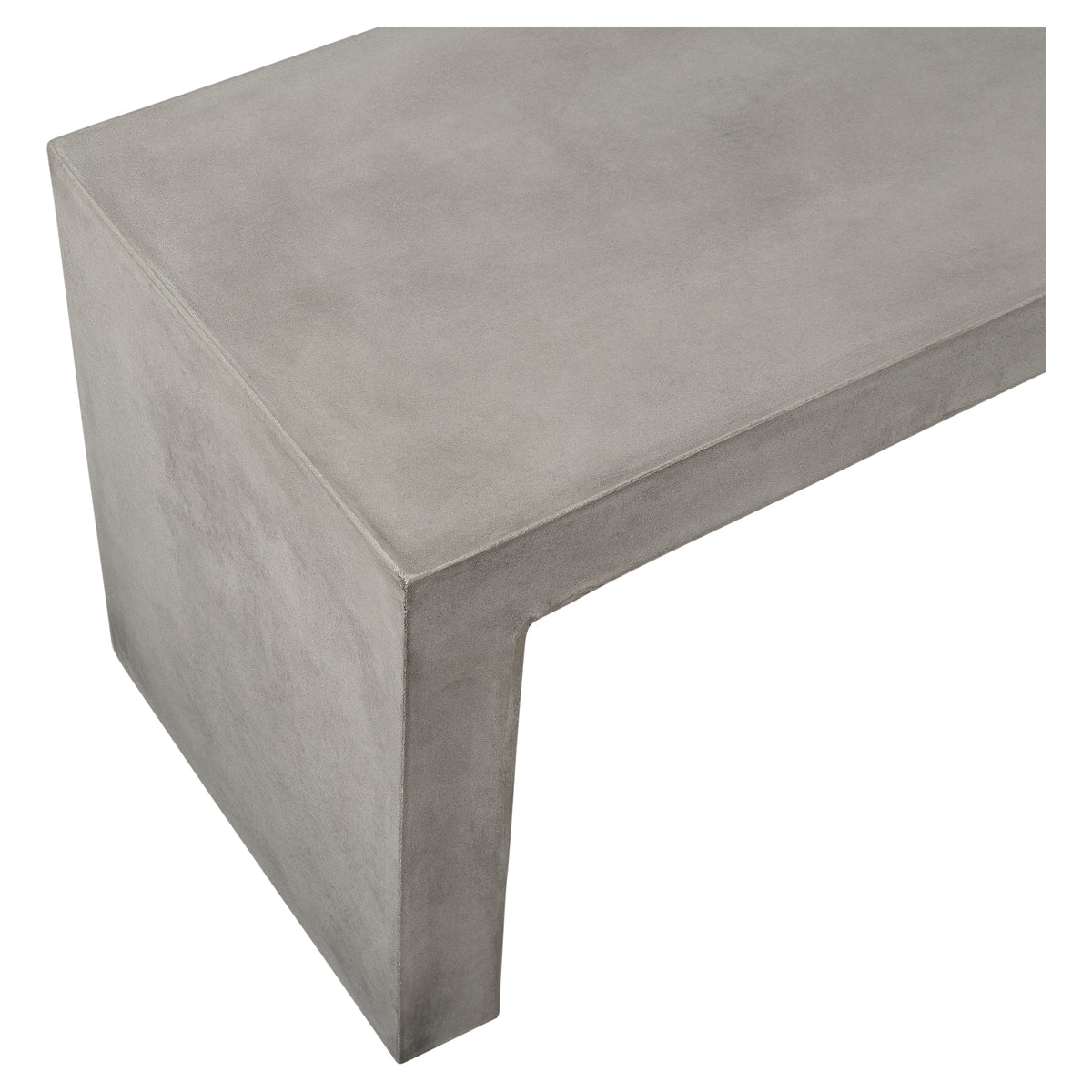 Abbas 120cm Concrete Bench, Weathered Cement