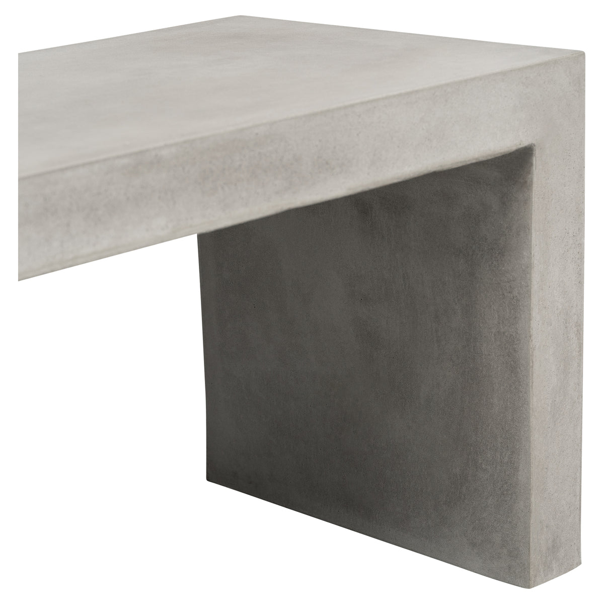 Abbas 120cm Concrete Bench, Weathered Cement