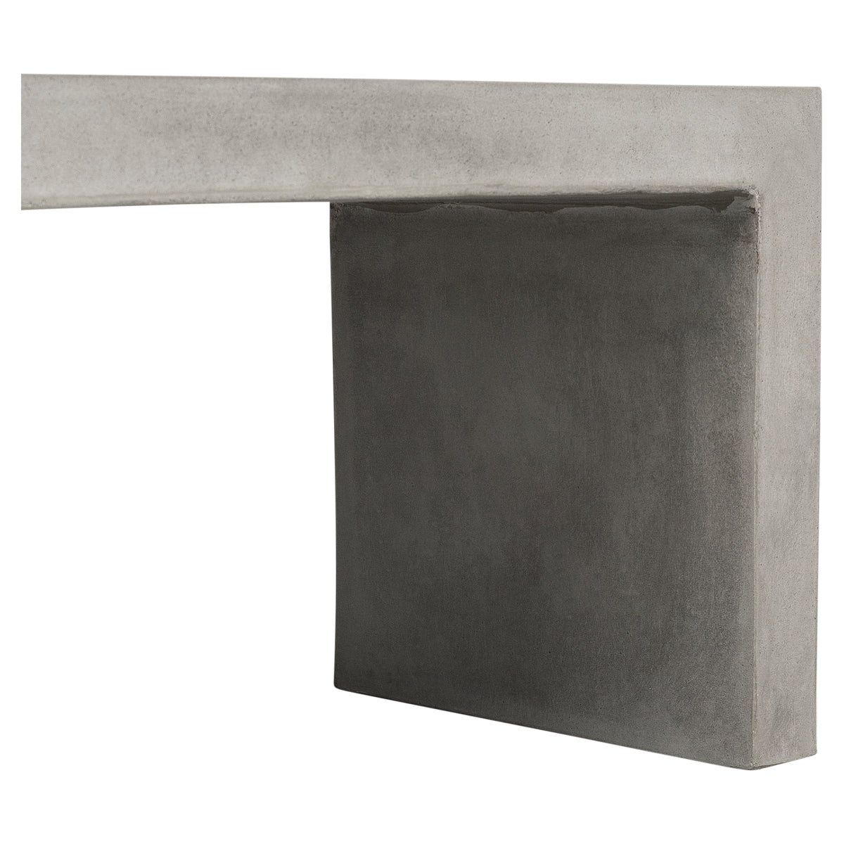 Abbas 120cm Concrete Bench, Weathered Cement