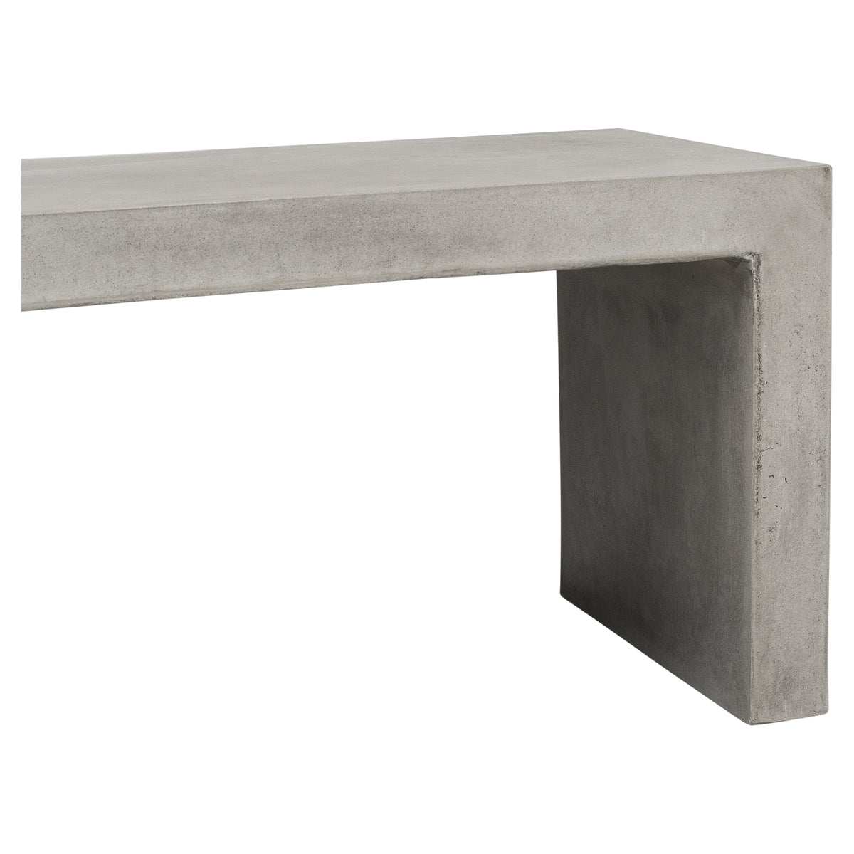 Abbas 120cm Concrete Bench, Weathered Cement
