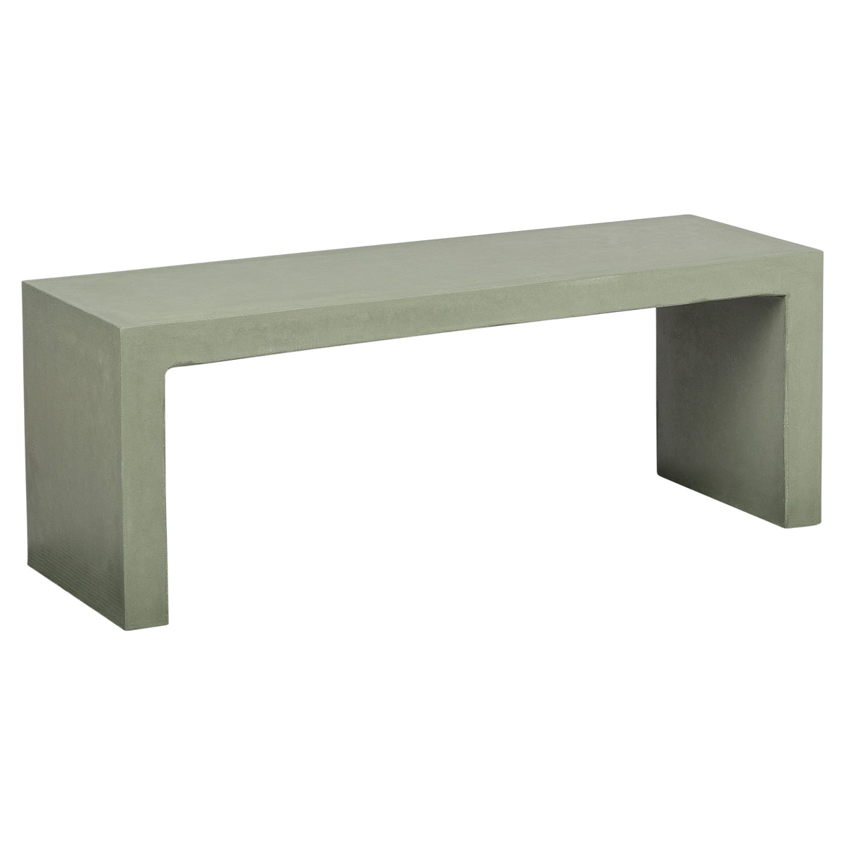 Abbas 120cm Concrete Bench, Olive Green