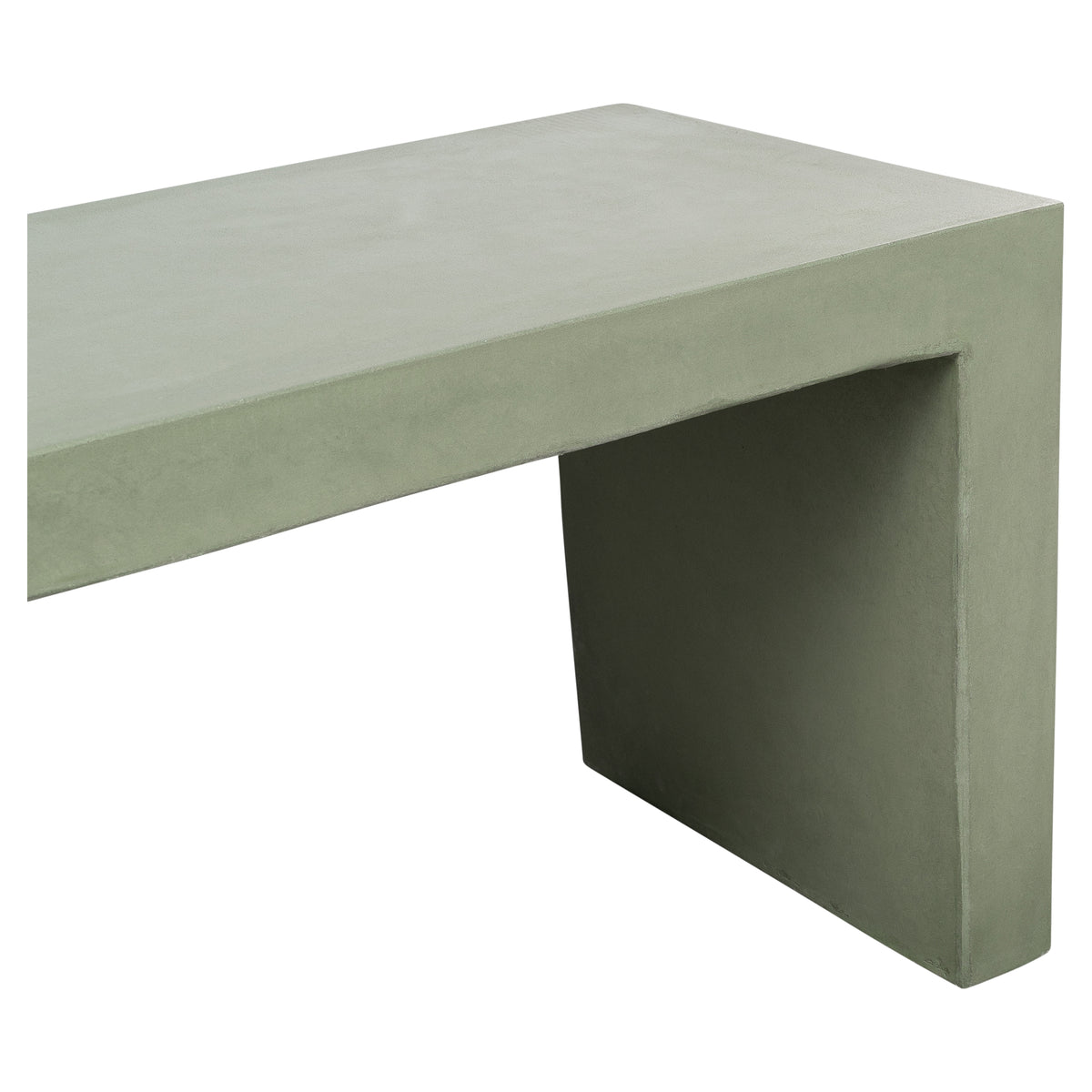 Abbas 120cm Concrete Bench, Olive Green