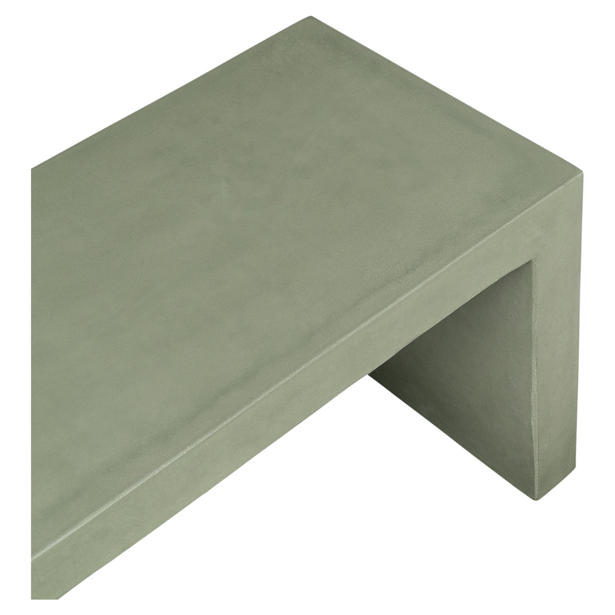 Abbas 120cm Concrete Bench, Olive Green