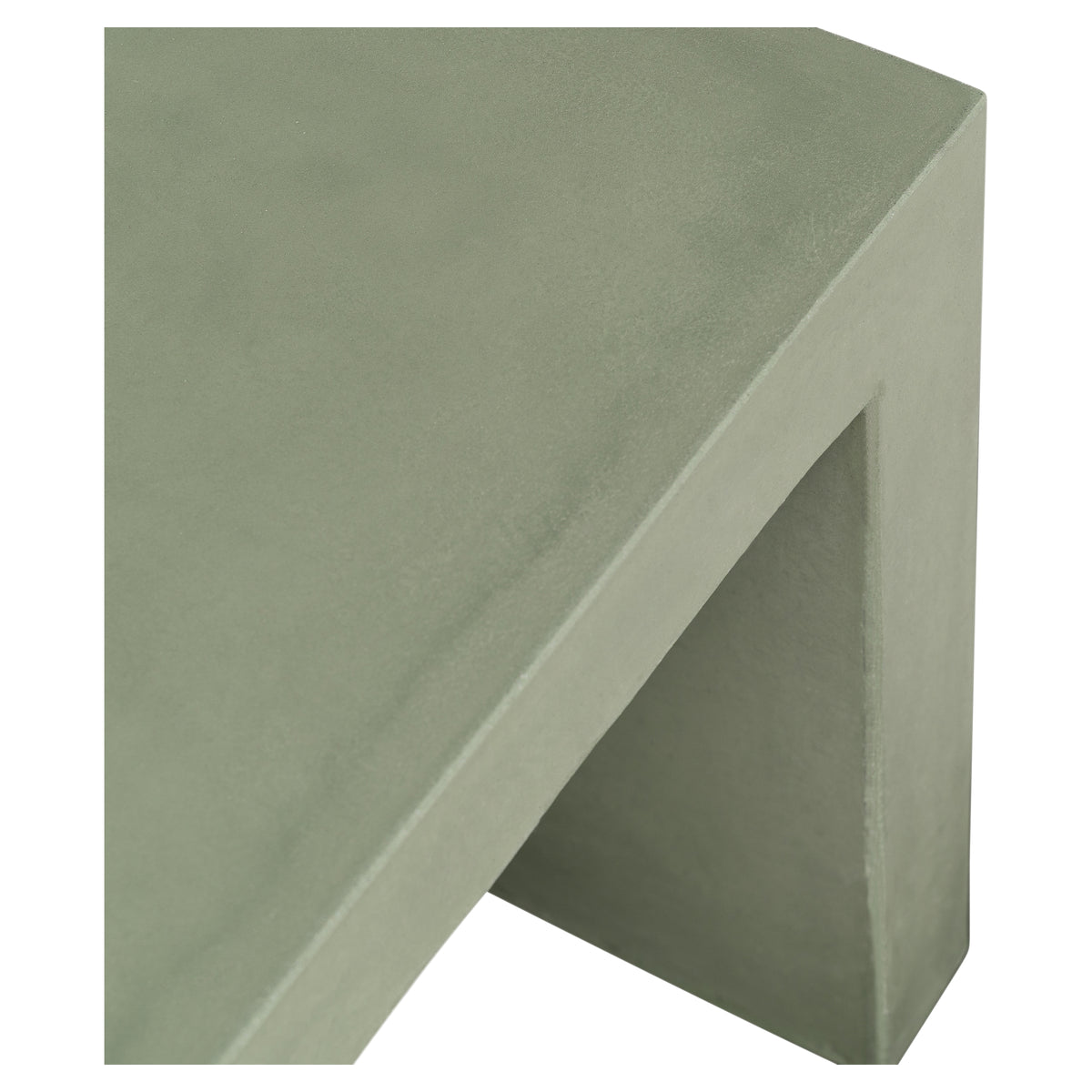 Abbas 120cm Concrete Bench, Olive Green