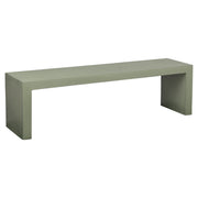Abbas 160cm Concrete Bench, Olive Green