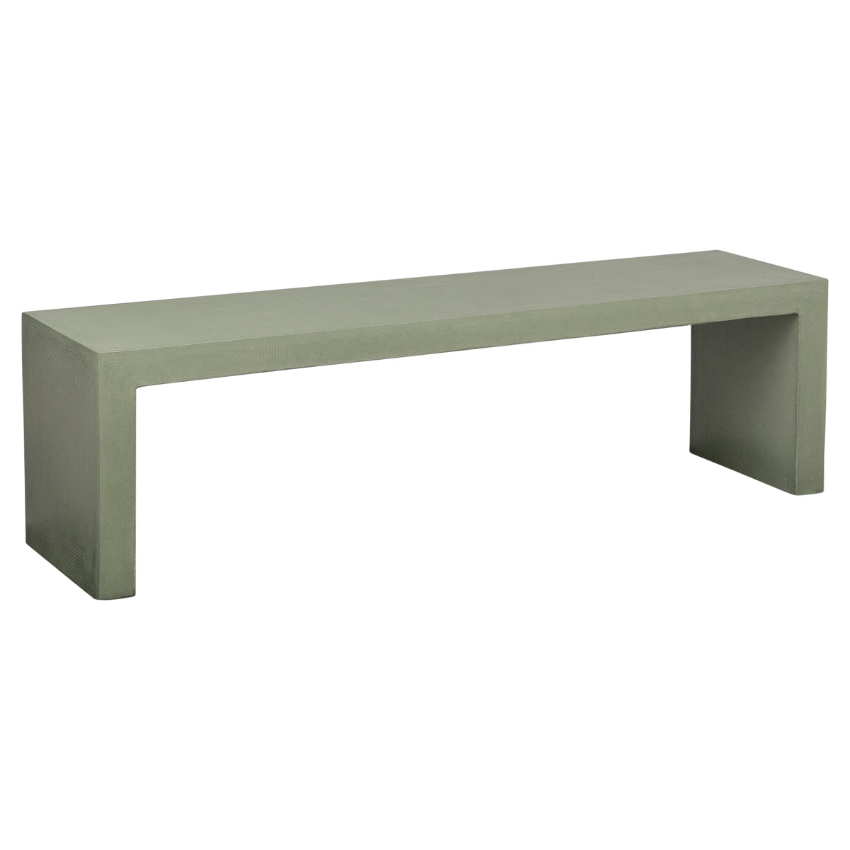 Abbas 160cm Concrete Bench, Olive Green