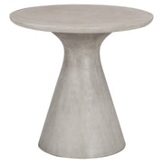 Verdo 80cm Concrete Pedestal Outdoor Table, Weathered Cement
