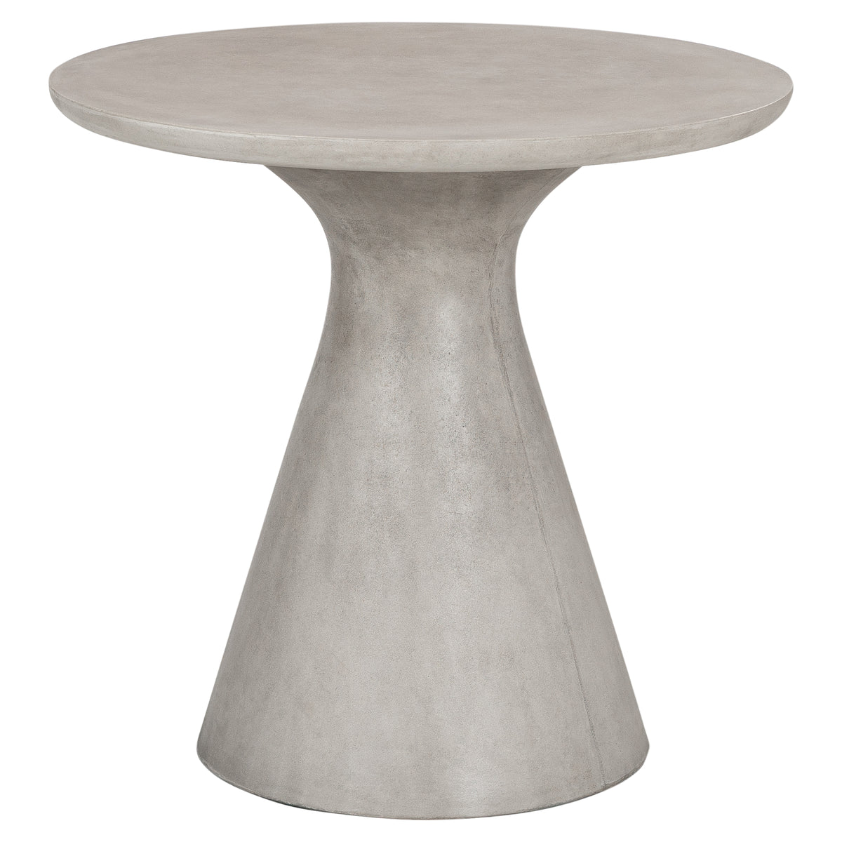 Verdo 80cm Concrete Pedestal Outdoor Table, Weathered Cement