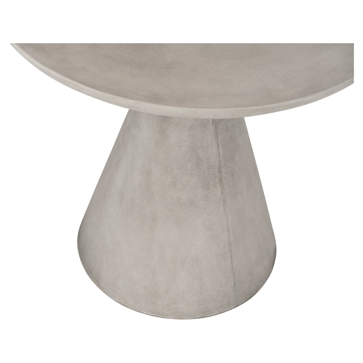 Verdo 80cm Concrete Pedestal Outdoor Table, Weathered Cement
