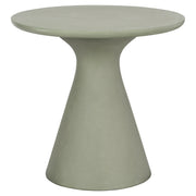 Verdo 80cm Concrete Pedestal Outdoor Table, Olive Green
