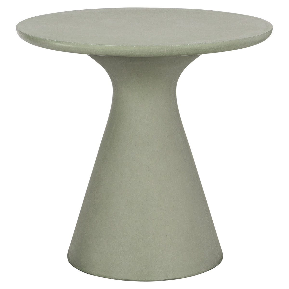 Verdo 80cm Concrete Pedestal Outdoor Table, Olive Green